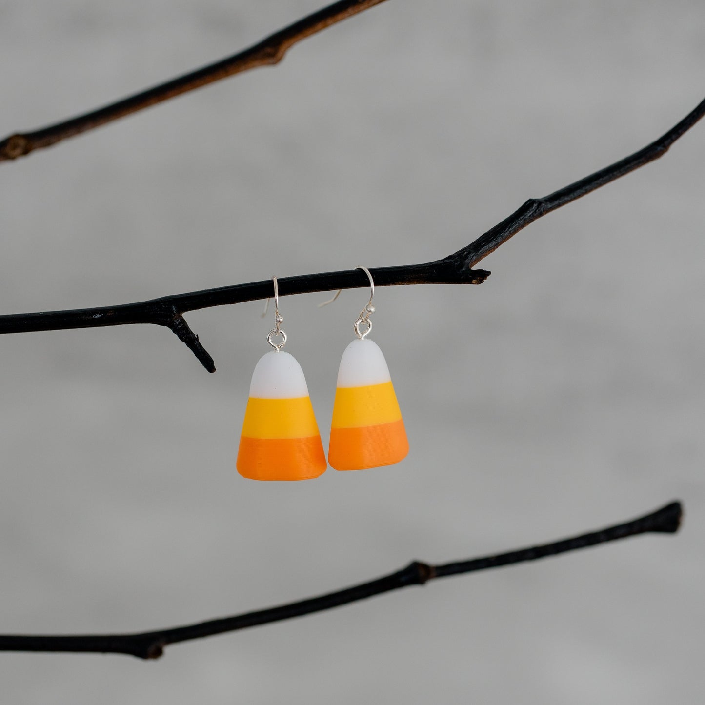 Harvest Hues Candy Corn Halloween Earrings