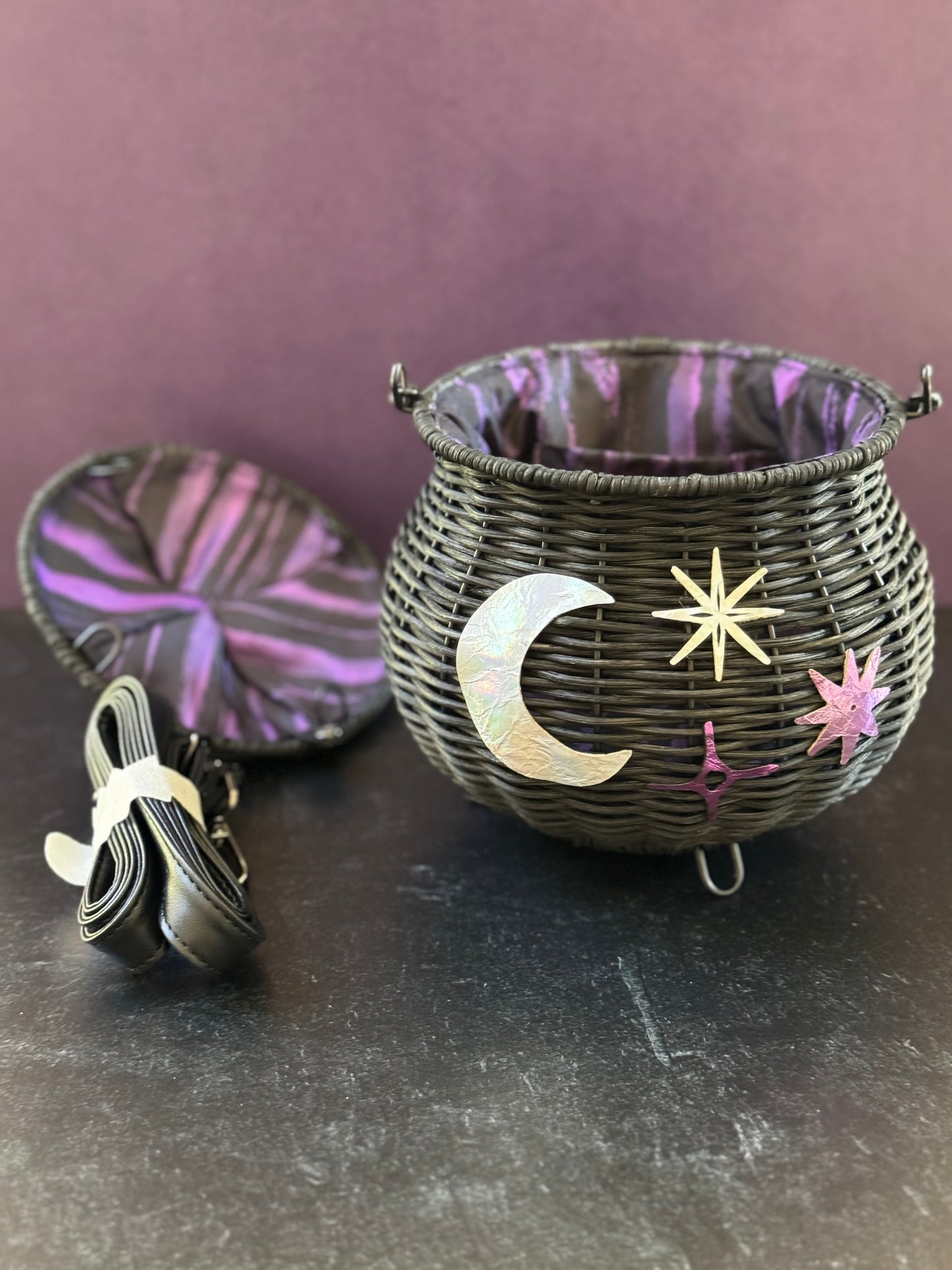 The Midnight Spell Mini Cauldron Basket – Practical Magic Inspired Purse