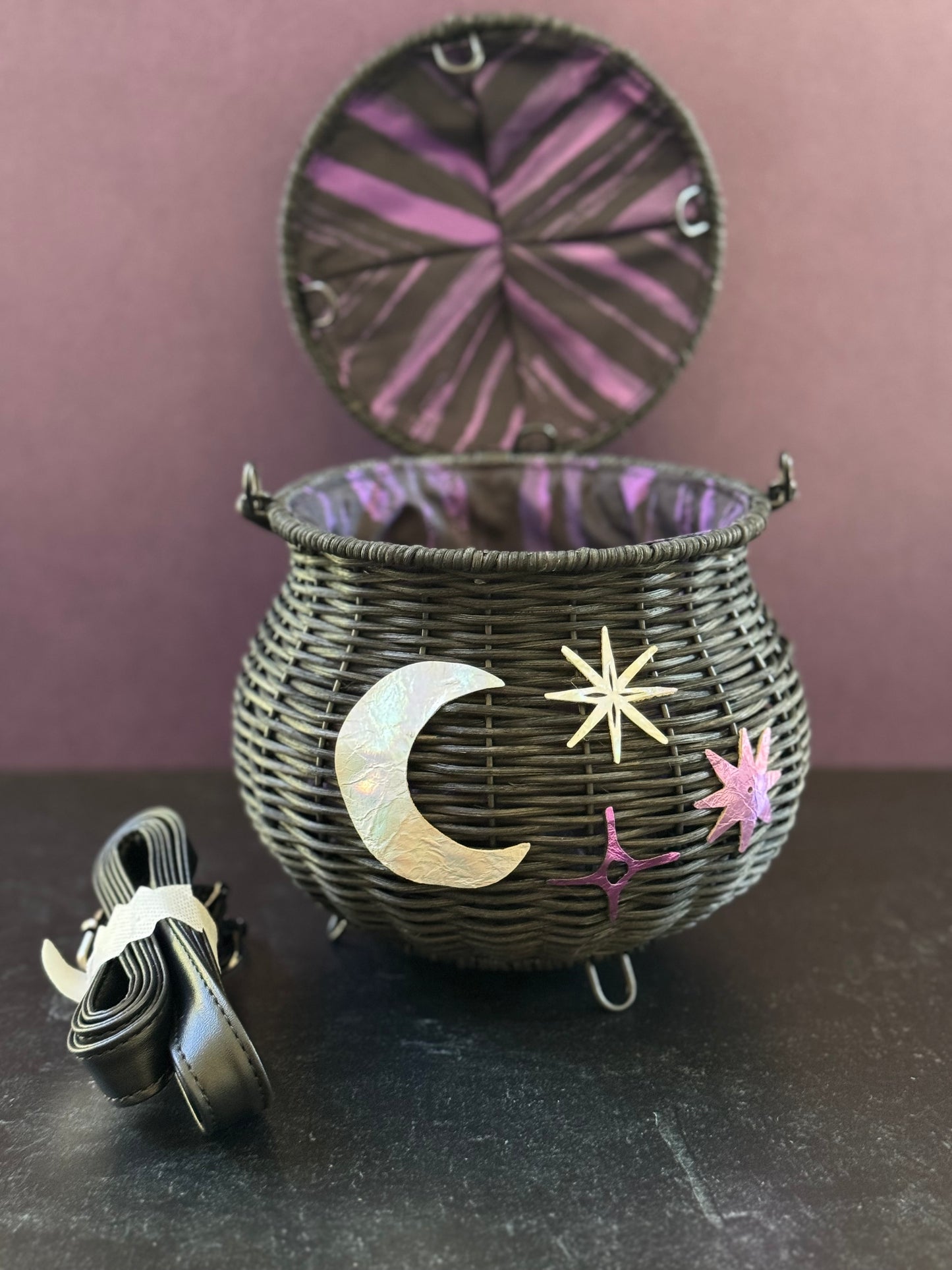 The Midnight Spell Mini Cauldron Basket – Practical Magic Inspired Purse