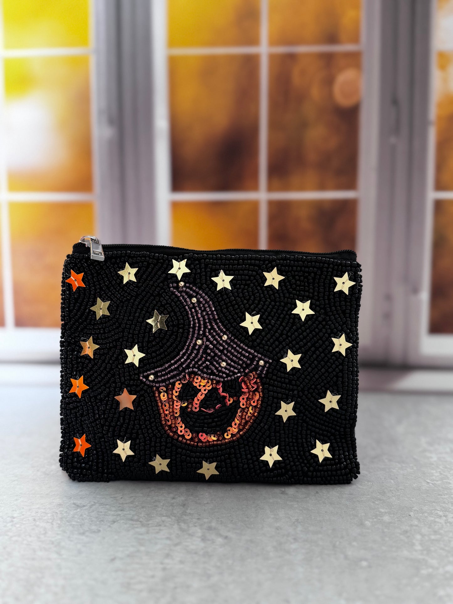 Midnight Magic Beaded Coin Purse