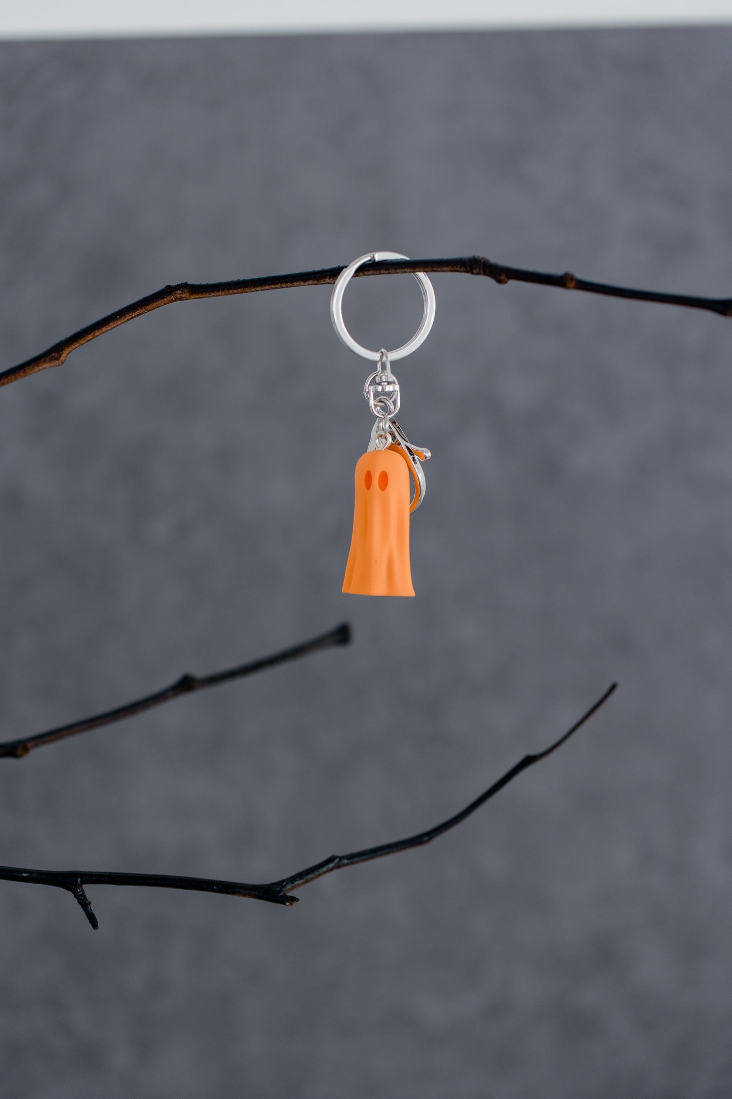 Ghost Purse Charm/Keychain- Matte Orange