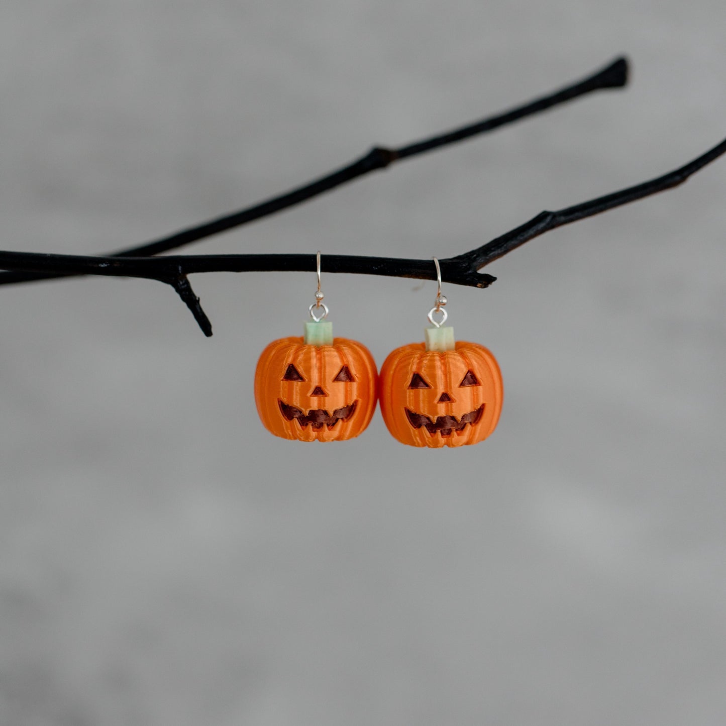 HalloweenTown Pumpkin Earrings - Black Eyes