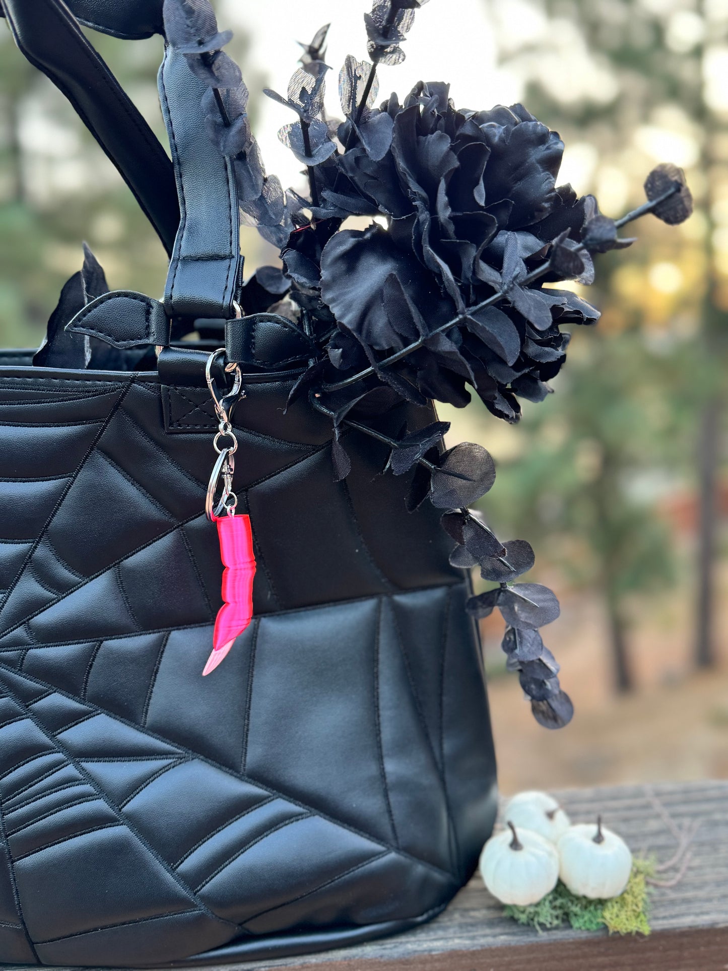 Lucky Witch Finger Purse Charm/Key Chain - Pink