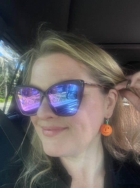 Vintage Inspired Pumpkin Earrings