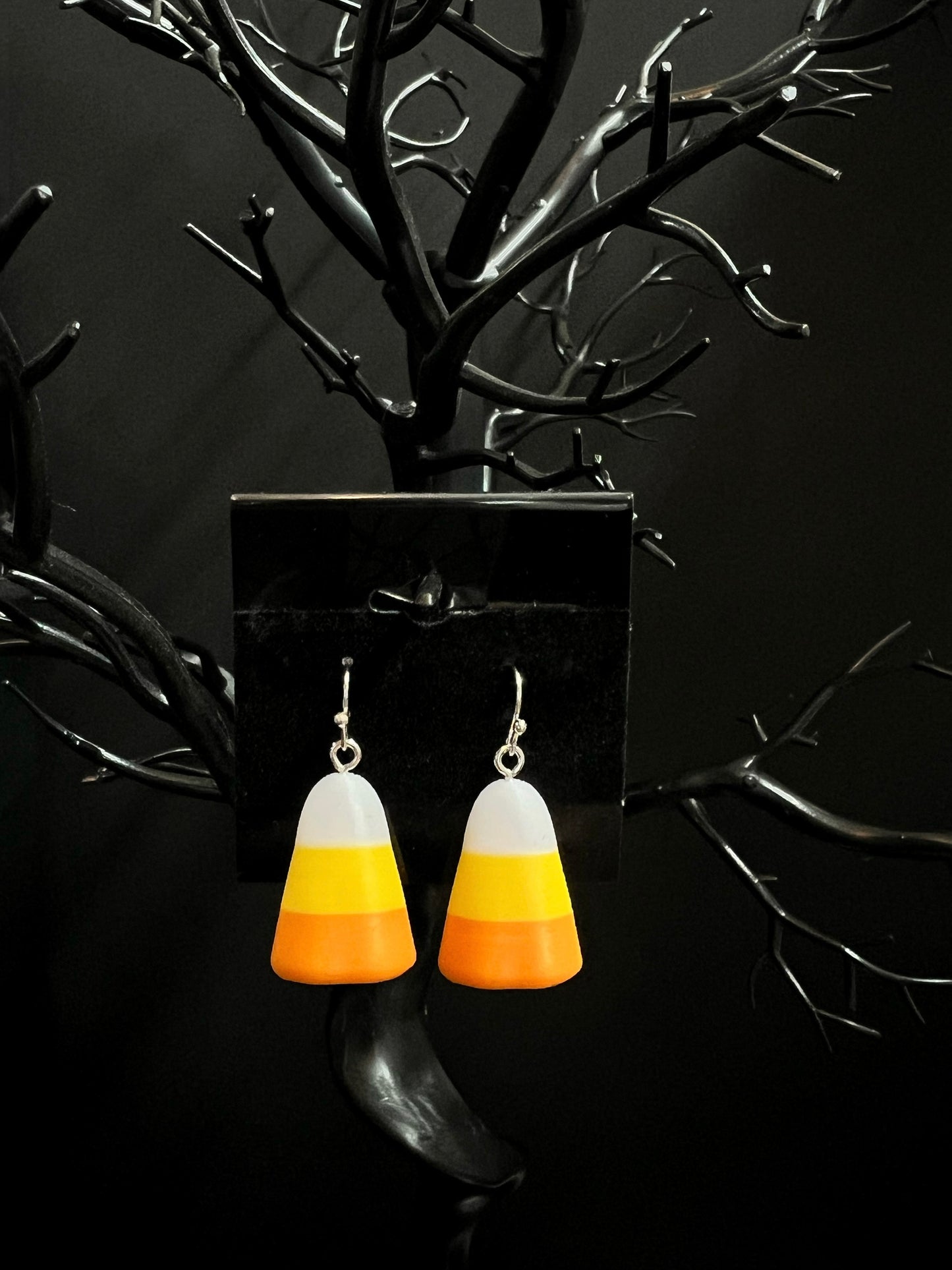 Harvest Hues Candy Corn Halloween Earrings