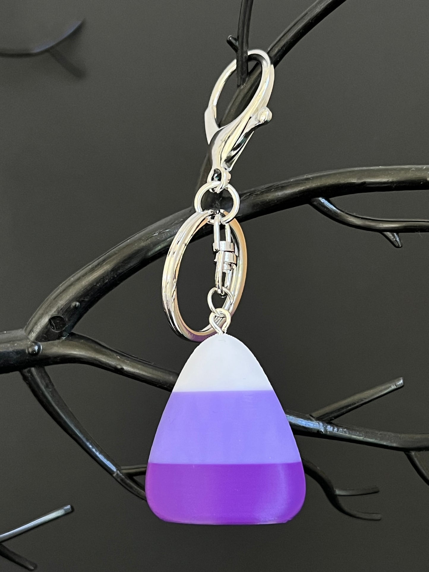 Moonlit Morsals Candy Corn Purse Charm/Keychain - Silver