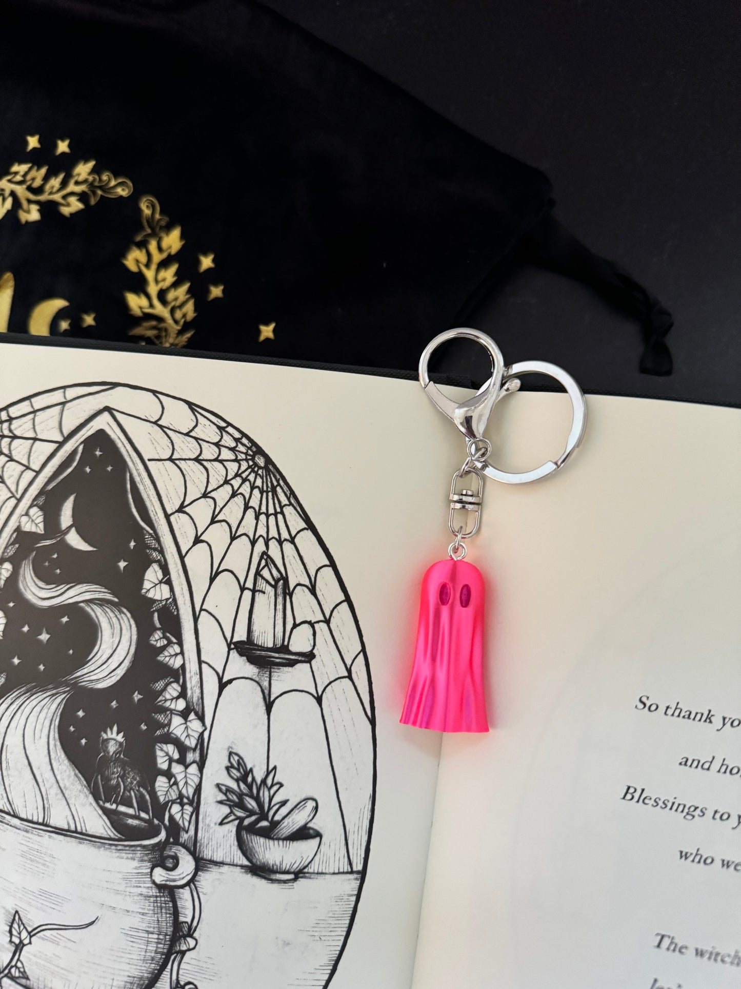 Ghost Purse Charm/Keychain - Pink