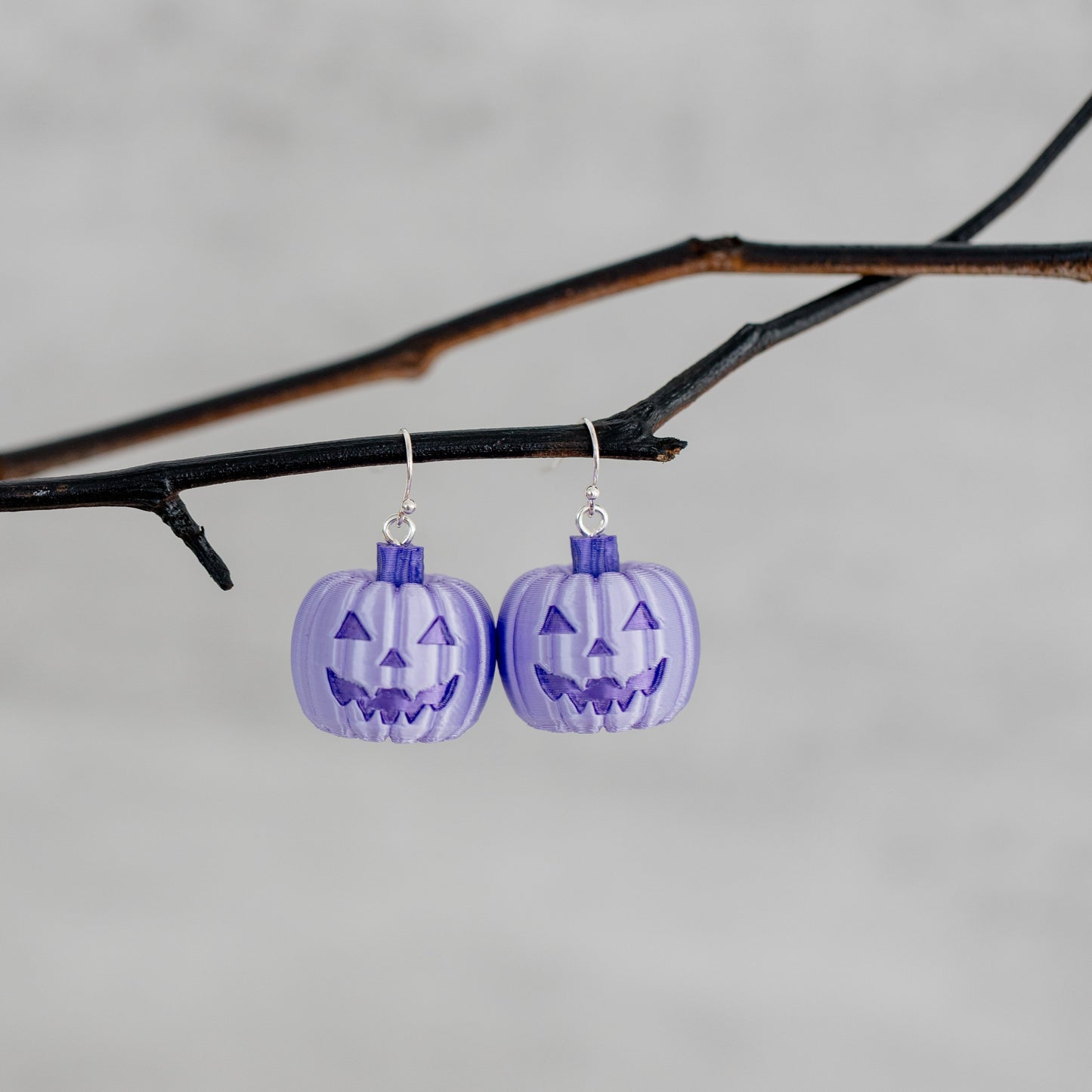 Pumpkin Earrings - Purple