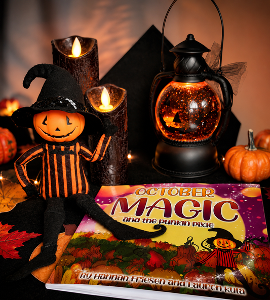 Punkin Pixie and 'October Magic and the Punkin Pixie' book - Combination