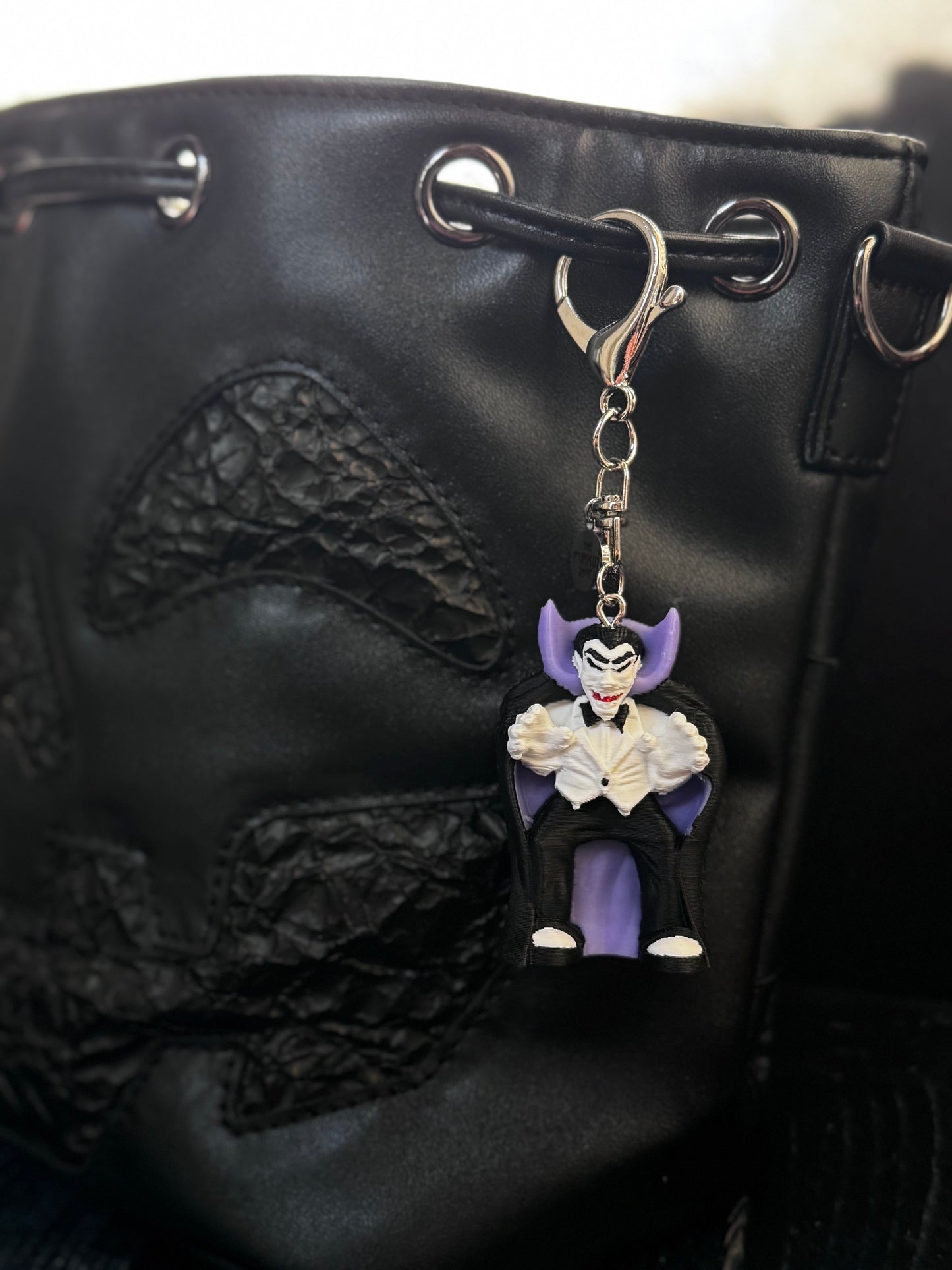 Vintage Inspired Vampire Blow Mold Keychain – Retro Halloween