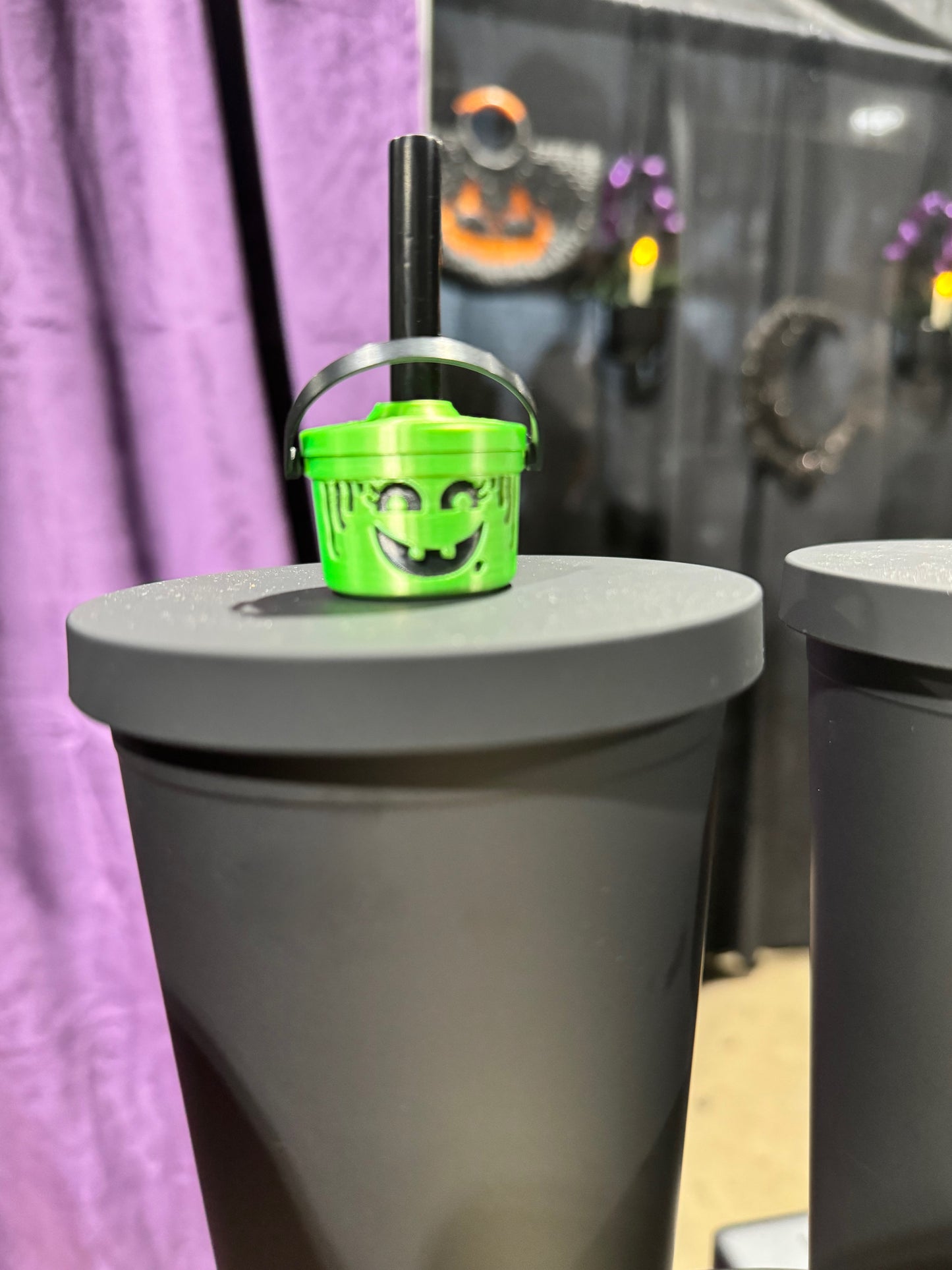 Witch Halloween Bucket Straw Topper