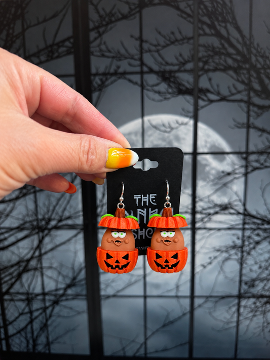 Vintage-Inspired Pumpkin Nugget Buddy Earrings 🎃