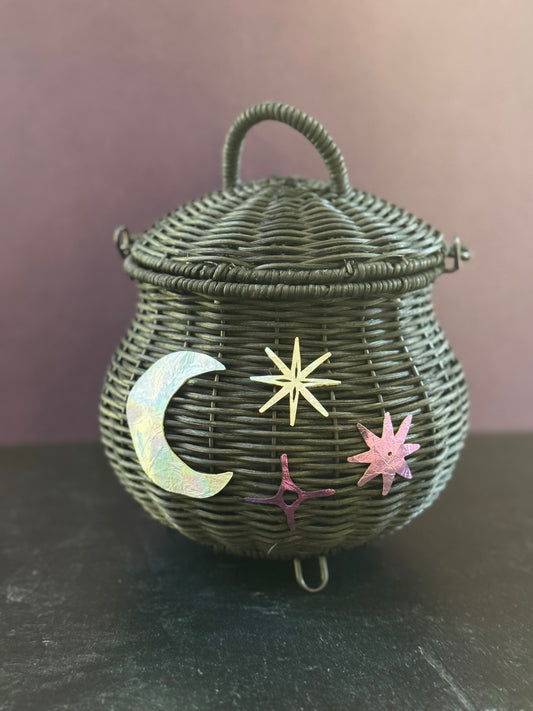 The Midnight Spell Mini Cauldron Basket – Practical Magic Inspired Purse