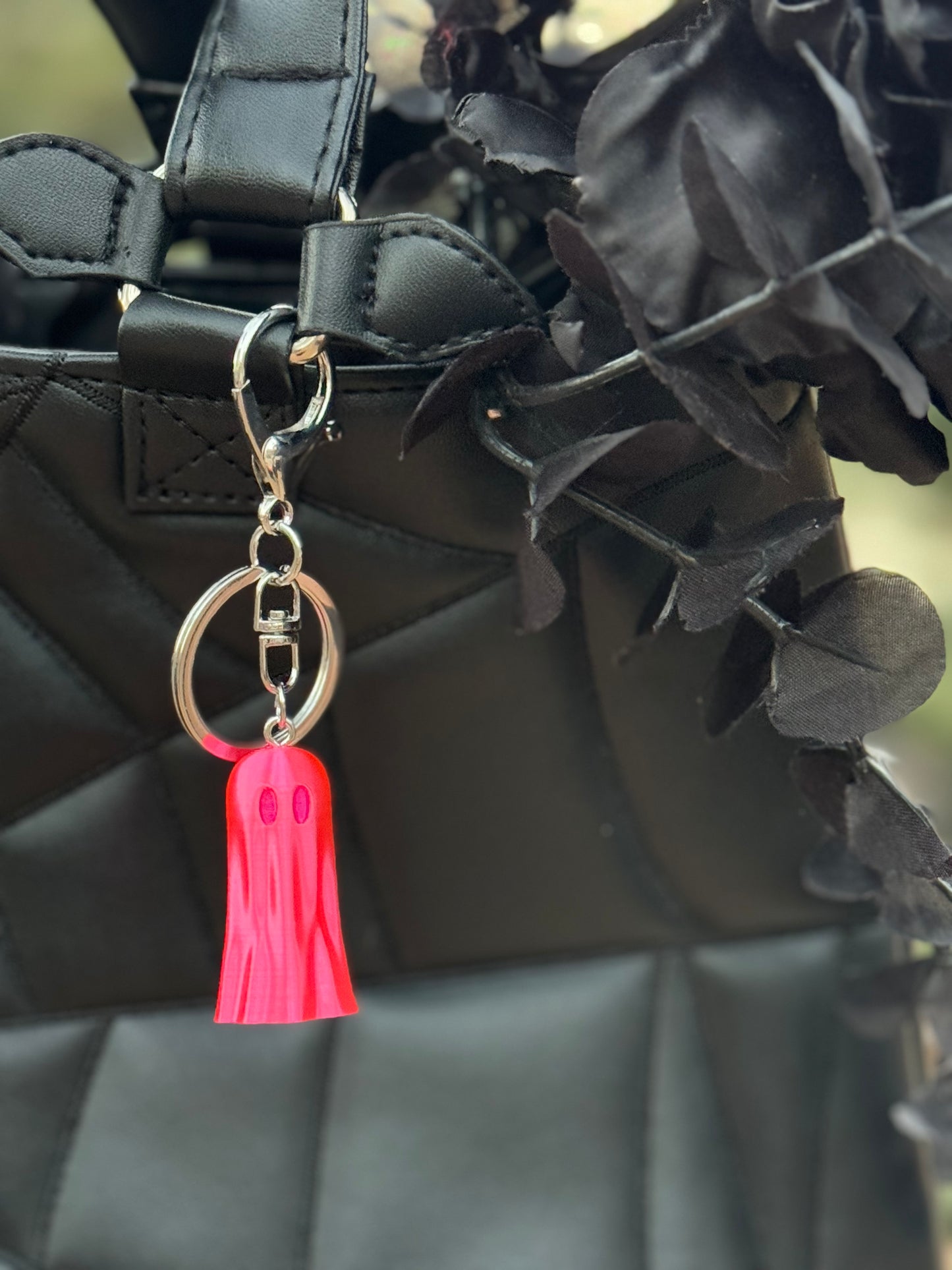 Ghost Purse Charm/Keychain - Pink