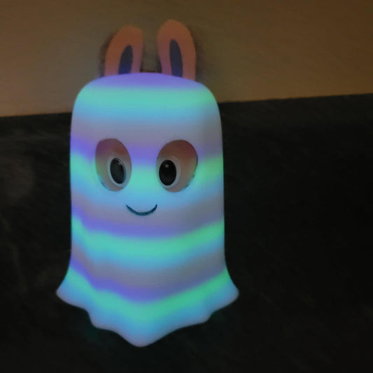 Glow-in-the-Dark: Striped: Ghost Costume for Labubu – Halloween Spirit Mini Cloak Accessory