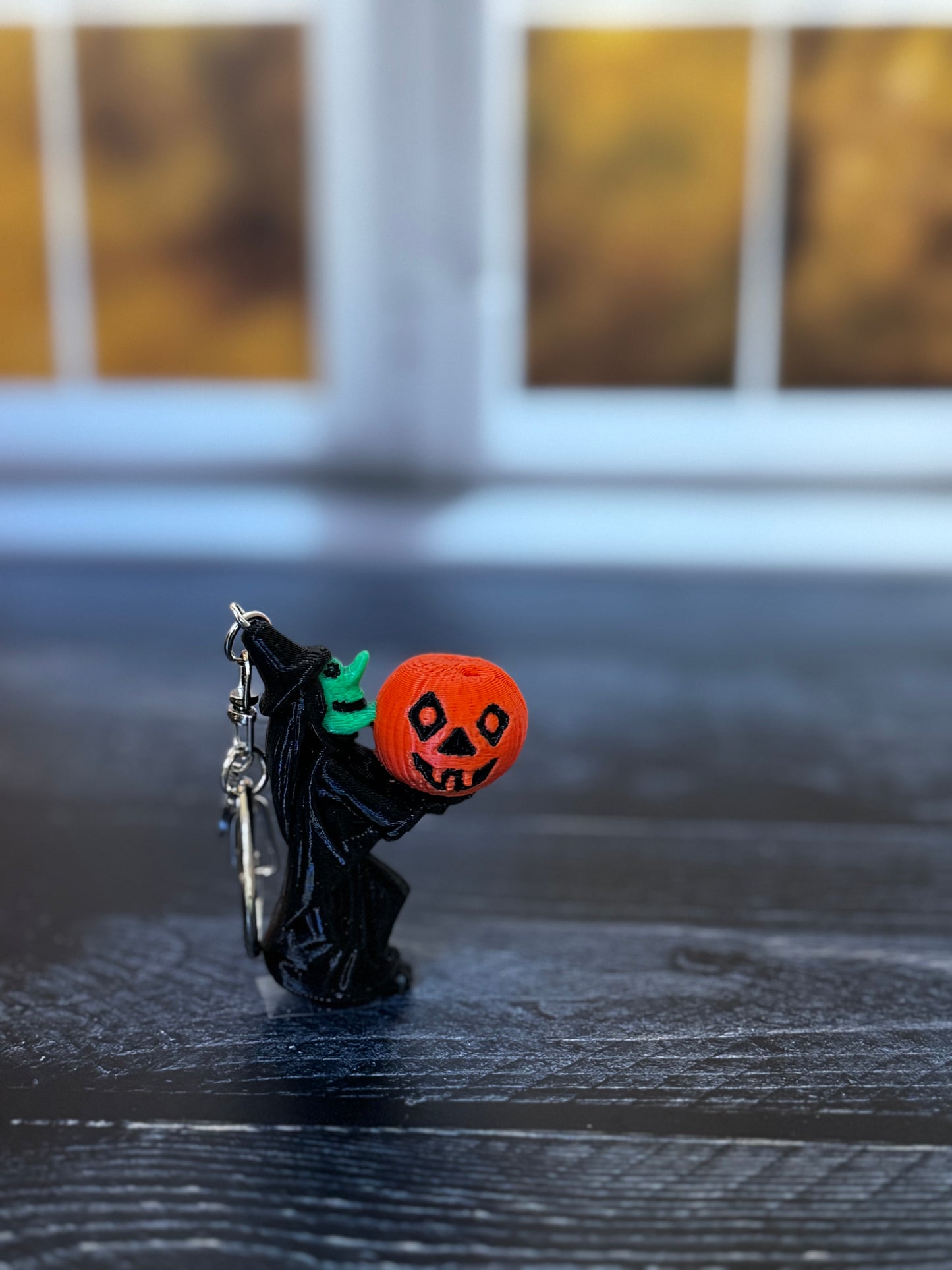 Vintage Inspired Witch and Jack-o-lantern Blow Mold Keychain – Retro Halloween