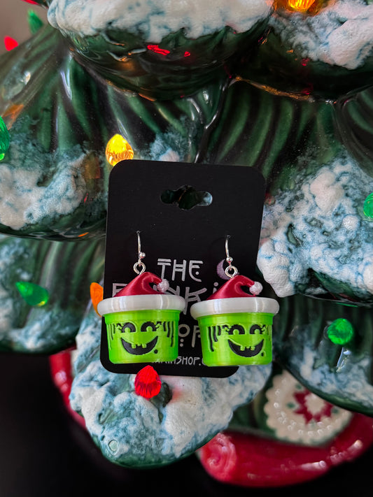 90s Holiday Boo Bucket Earrings