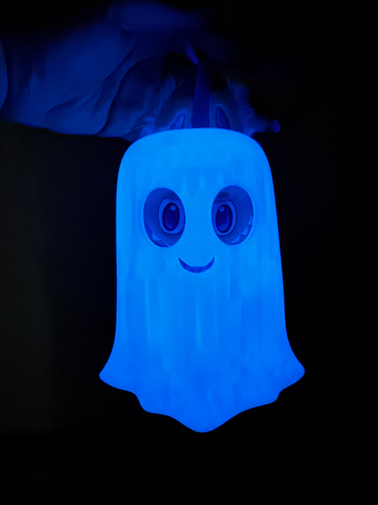 La-BOO-BOO: Glow-in-the-Dark: Bright Blue Glow: Ghost Costume for Labubu – -Halloween Spirit Mini Cloak Accessory