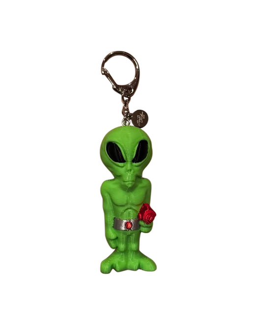Vintage-Inspired Alien Keychain