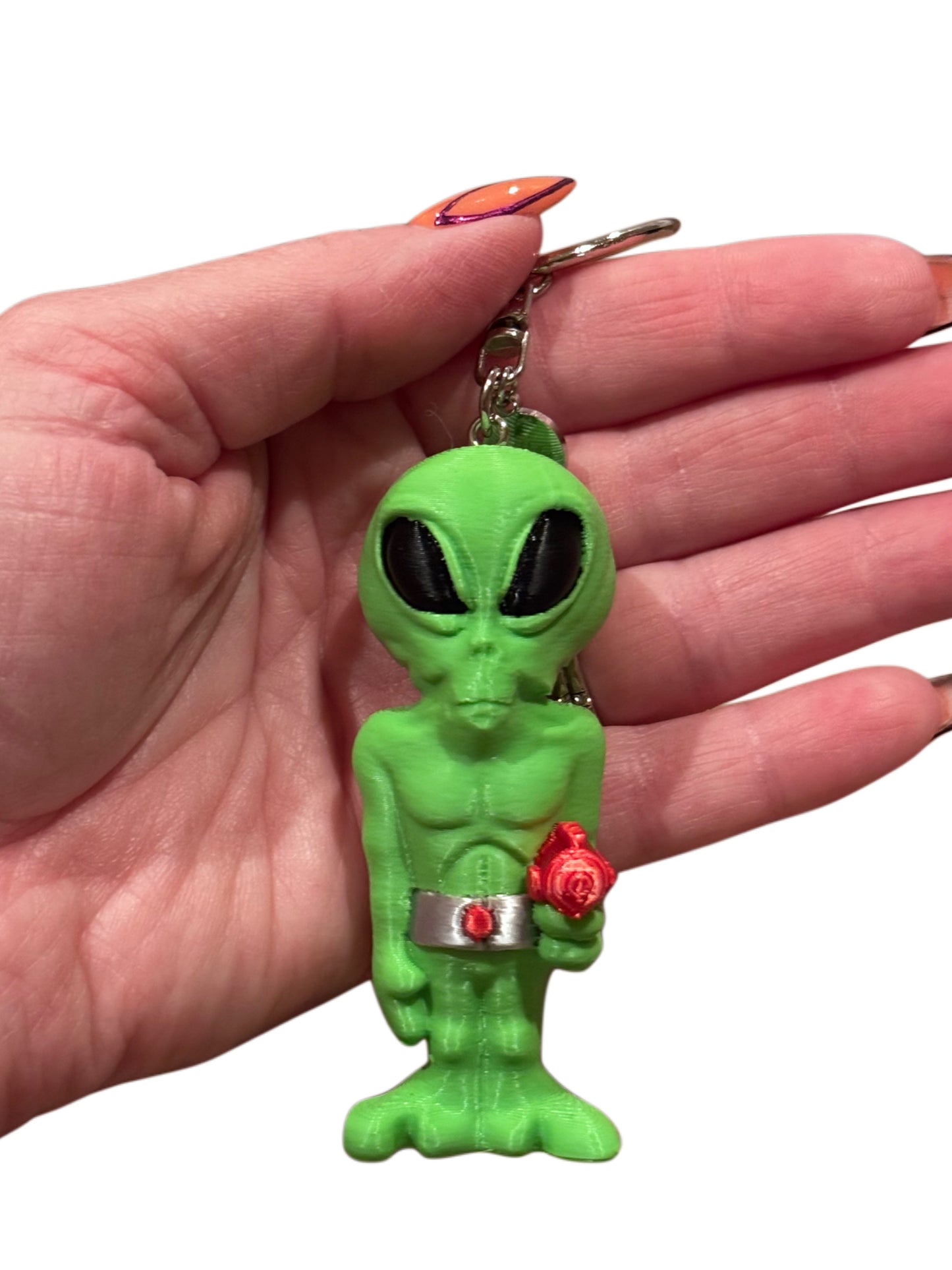Vintage-Inspired Alien Keychain