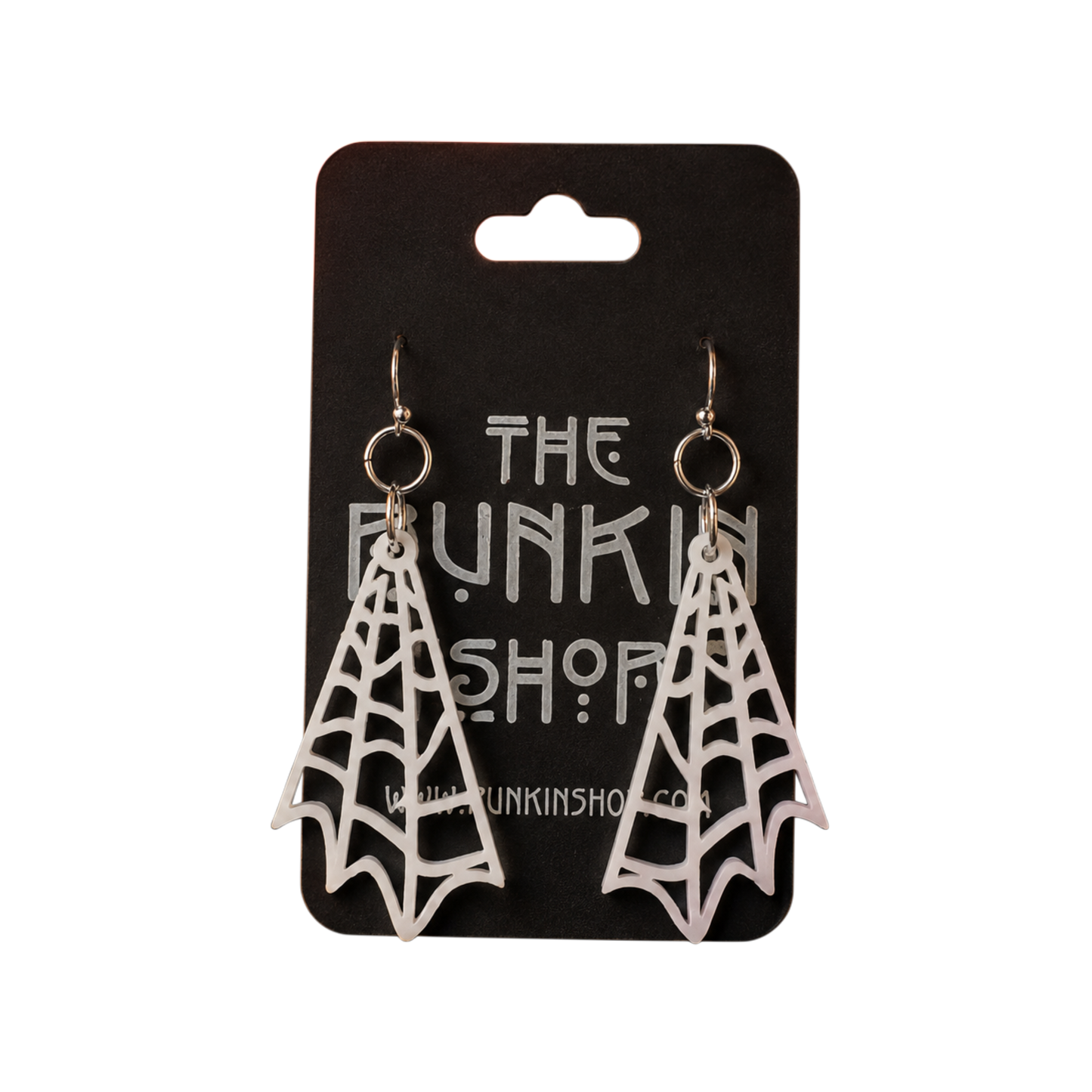 UV Color-Changing Spiderweb Earrings