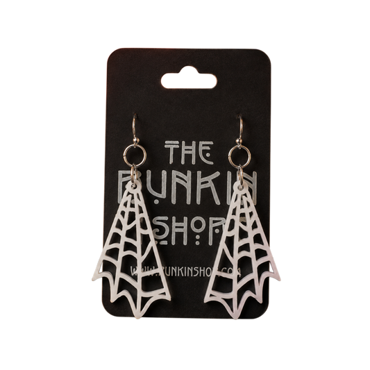 UV Color-Changing Spiderweb Earrings