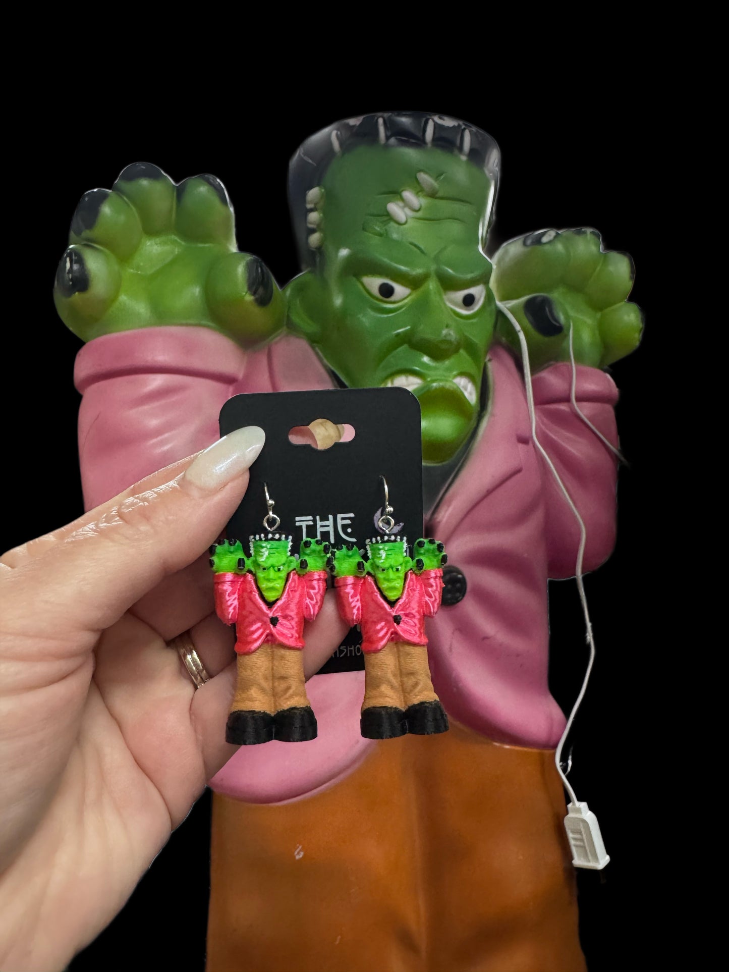 Vintage Inspired Blow Mold Frankenstein Earrings – Retro Halloween