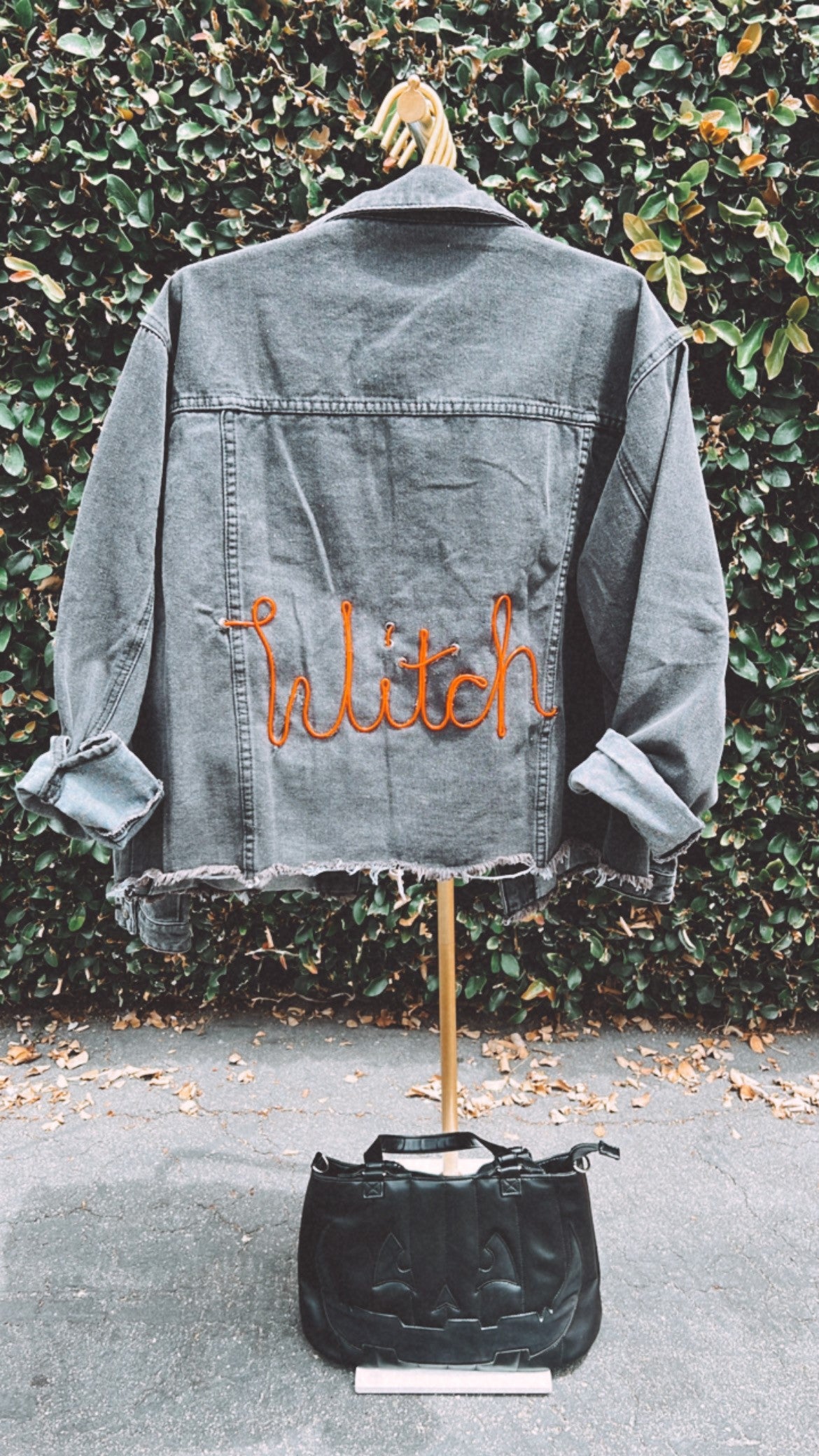 Ghoul Edition LED Jean Jackets - The Punkin Shop x Neon Tanlines - Dark Wash