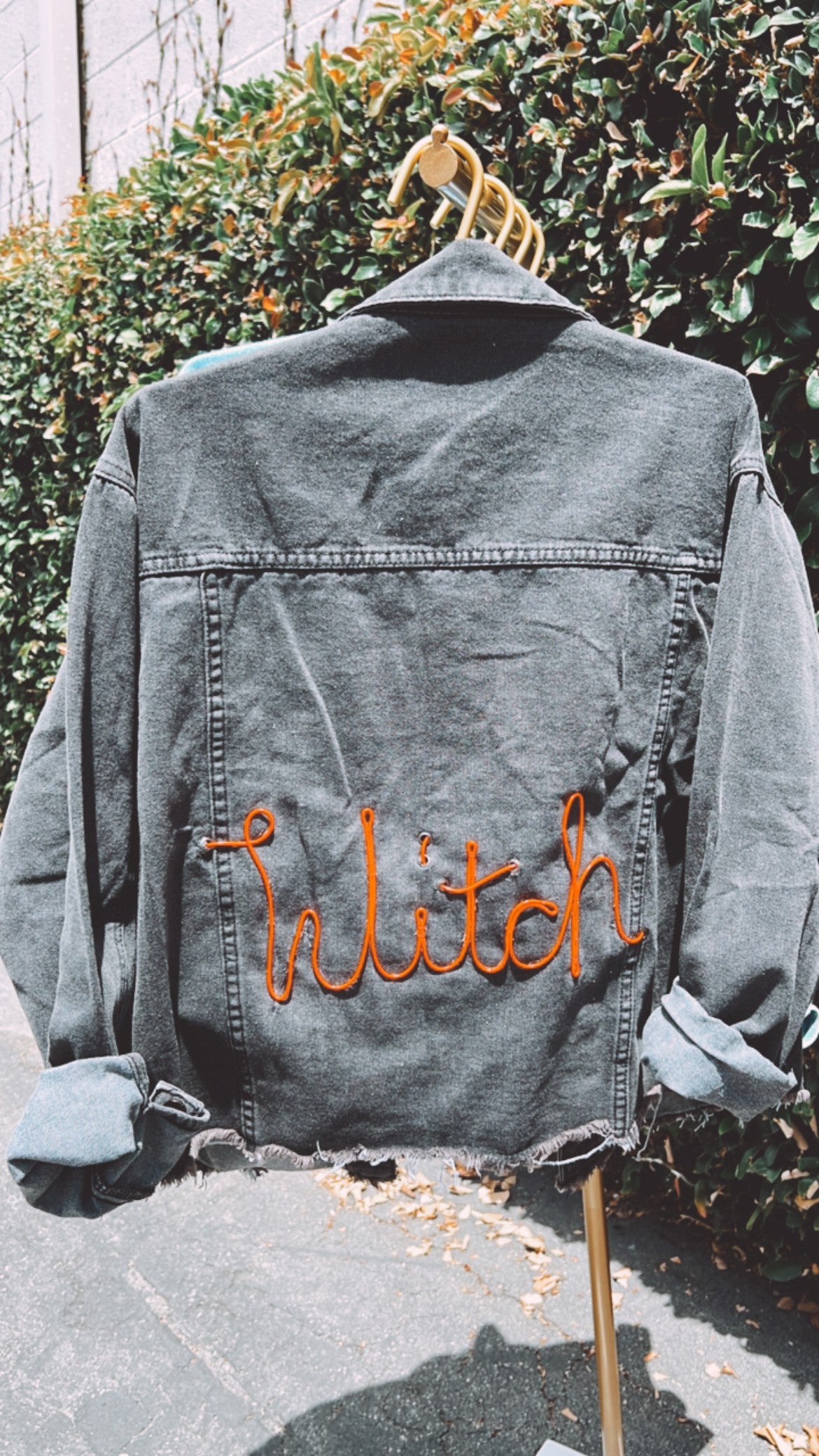 Ghoul Edition LED Jean Jackets - The Punkin Shop x Neon Tanlines - Dark Wash