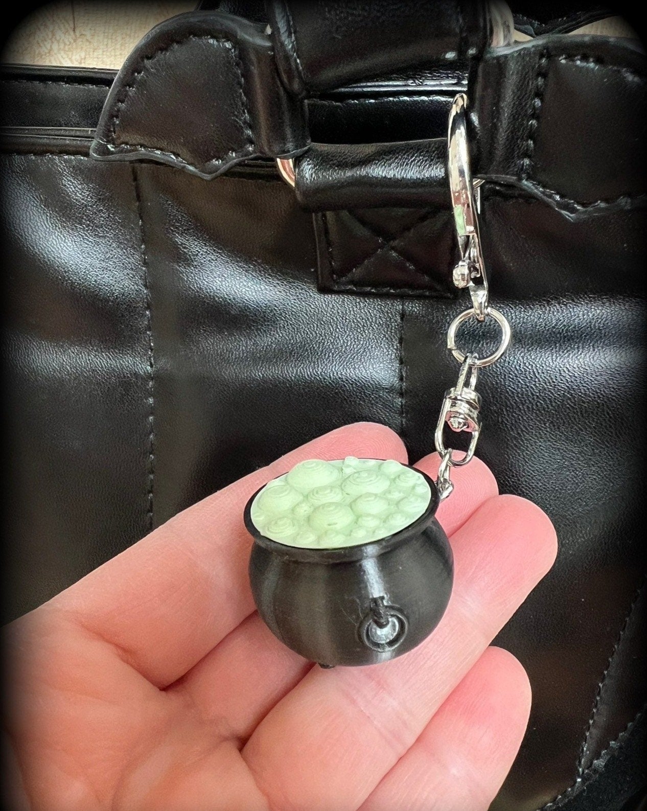 Spring-o-ween Cauldron Purse Charm/Keychain